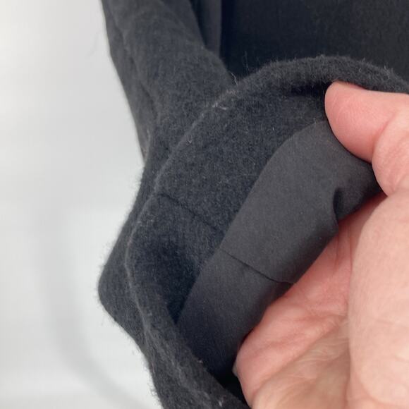 Ann Taylor LOFT Womens Black Wool Moto Zip Front Winter Coat Size Small - Picture 6 of 14